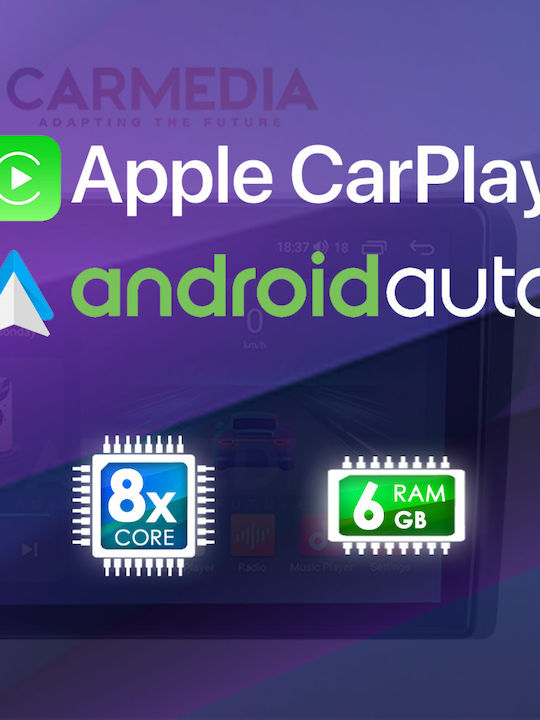 Carmedia Ηχοσύστημα Αυτοκινήτου για Citroen C4 / DS4 2018+ (Bluetooth/USB/WiFi/GPS/Apple-Carplay/Android-Auto) με Οθόνη Αφής 10"