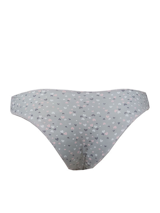 Βαμβακερά Γυναικεία Slip 3Pack Γκρι
