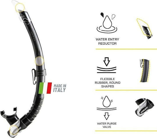 CressiSub Fiji+Gamma Combo Mască De Scufundare Din Silicon Cu Snorkel Neagră / Albastră