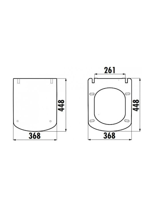 Creavit Plastic Soft Close Toilet Seat White 36.8cm