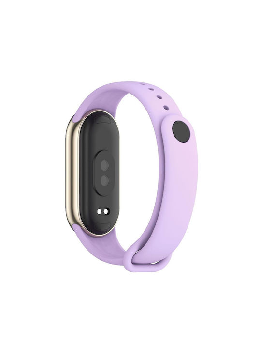 Xiaomi Mi Band 8 Mijobs Solid Color Silicone Watch Band Taro Purple