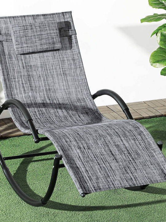 Deckchair Gray 155x61x88cm.
