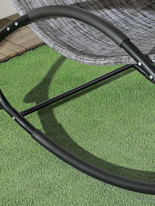 Deckchair Gray 155x61x88cm.
