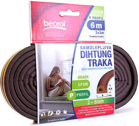 Beorol Self-Adhesive Screen Door Brown from Plastic 300x200cm