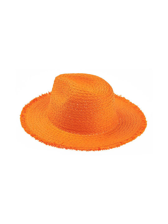 Verde Frauen Korbweide Hut Orange