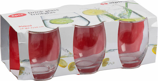 Alpina Appliances Water Glass Set Glass 350ml 6 Pieces