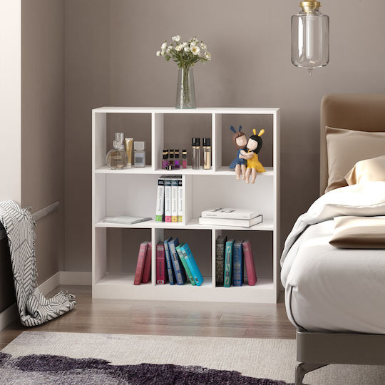White Bookcase 97.5x30x100cm