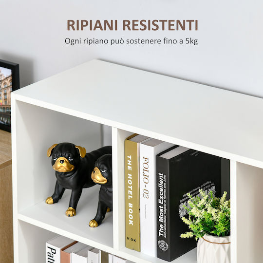White Bookcase 97.5x30x100cm