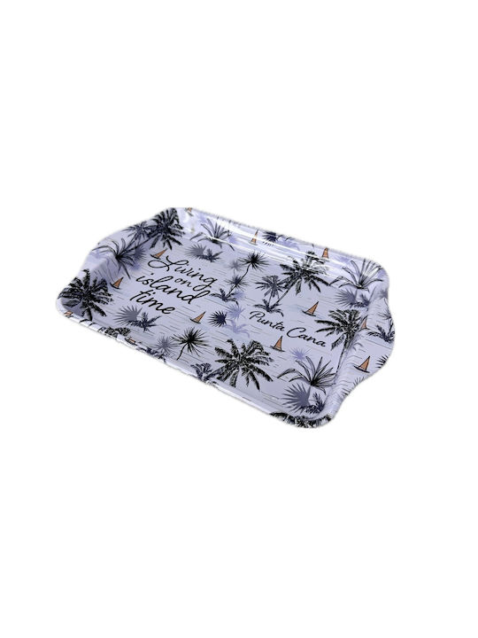 Mizoo Διακοσμητικός Δίσκος Metallisch Island Design Rechteckig 21x14cm 1Stück