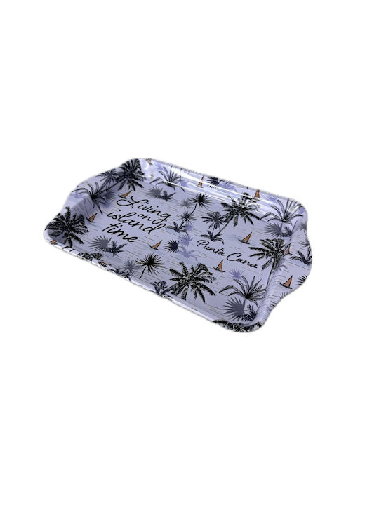 Mizoo Διακοσμητικός Δίσκος Metallisch Island Design Rechteckig 21x14cm 1Stück