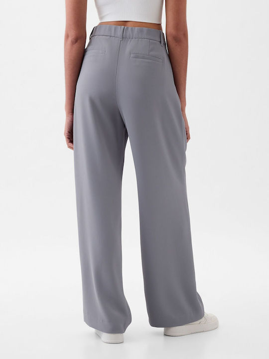 Graue 365 High-Waist Faltenhose Pilot Grey