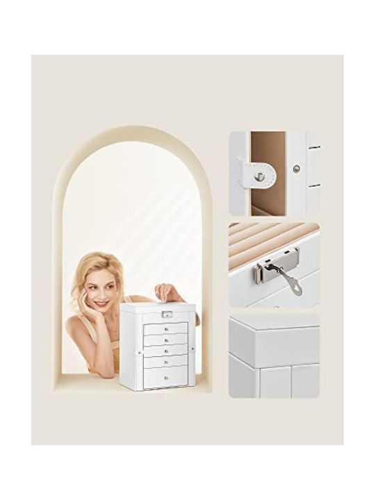 Songmics Κουτί Κοσμημάτων Λευκό 26x15.5x32cm Songmics Κουτί Κοσμημάτων Λευκό 26x15.5x32cm