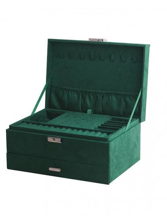 Кутия За Бижута Зелен 11.5x24.5x17.5см