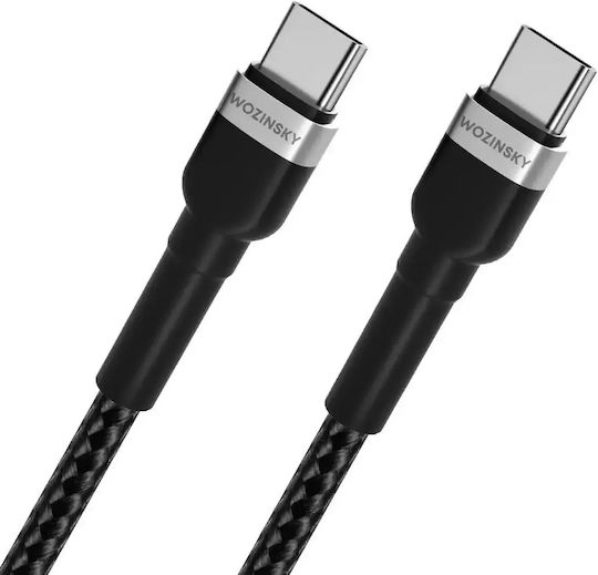 Wozinsky USB 2.0 USB-C Male To USB-C 65W PD Cable Black 2m WNBCC2