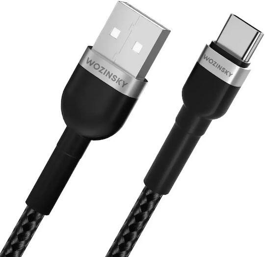 Wozinsky USB 2.0 Kabel USB Typ-C männlich - USB-A 20W PD Schwarz 1m WNBAC1