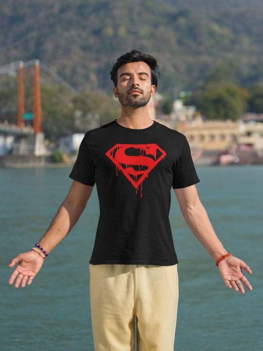 iLovePrints T-shirt Superman Schwarz