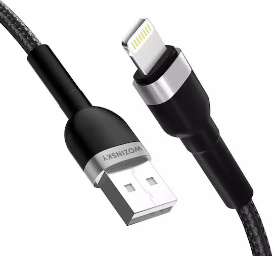 Wozinsky USB-A to Lightning Cable Μαύρο 2m (WNBAL2)