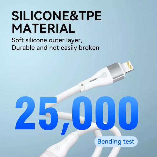 Wozinsky USB-C to Lightning Cable 27W Λευκό 1m (WSTCL1)