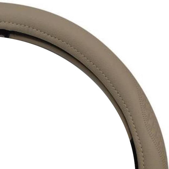 Maxeed Car Steering Wheel Cover with Diameter 37cm Beige