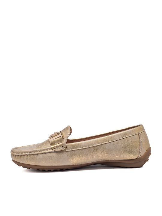 Women's Moccasins in Gold Color