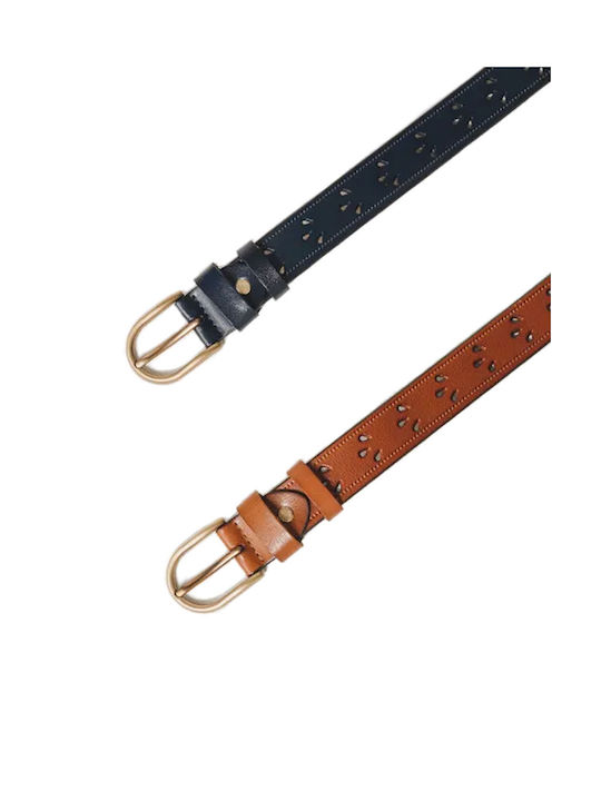 C'est Beau La Vie Leather Women's Belt Tabac Brown