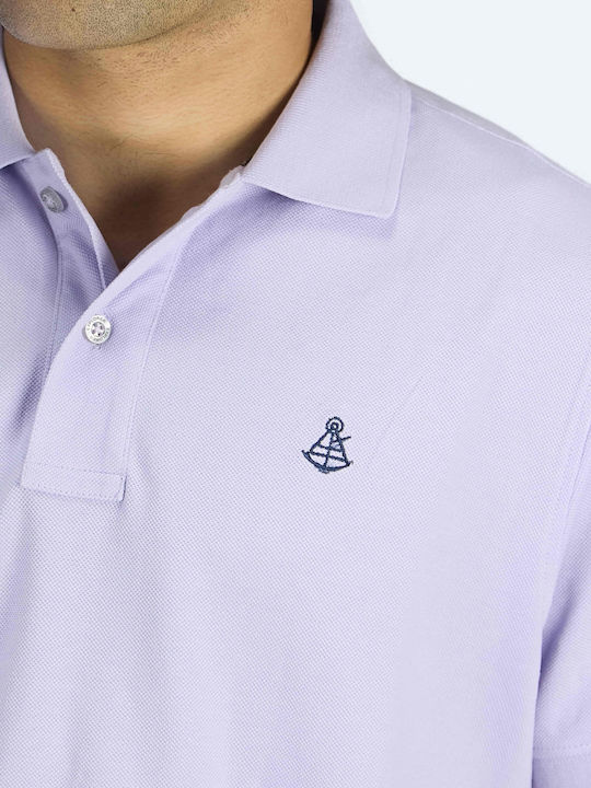 Explorer Men's Short Sleeve Blouse Polo Purple