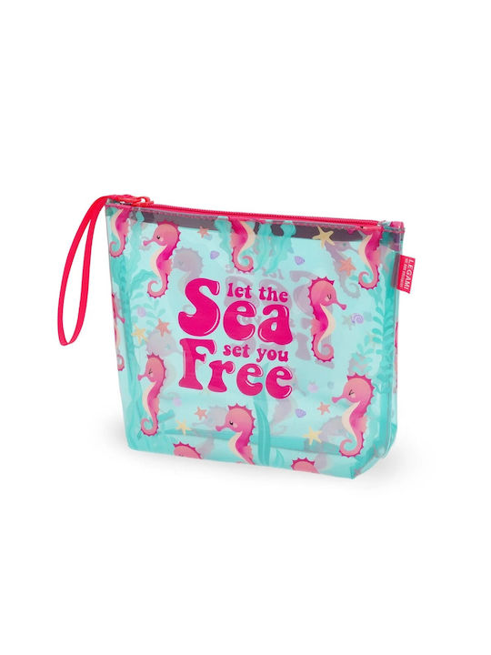 Legami Milano Toiletry Bag Seahorse with Transparency 20cm