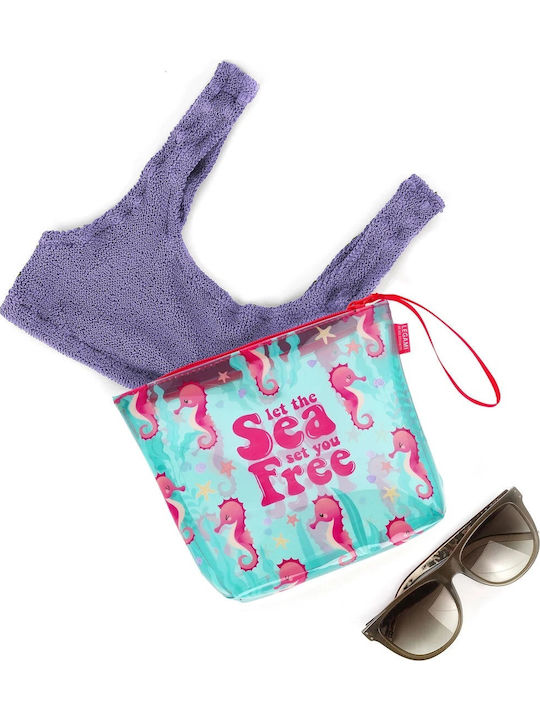 Toiletry Bag Seahorse with Transparency 20cm