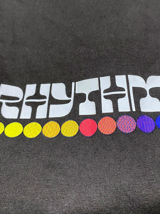 Rhythm T-shirt Bărbătesc cu Mânecă Scurtă Negru