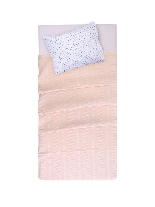 Viopros Blanket Cot Waffle Gray Gray 120x160cm