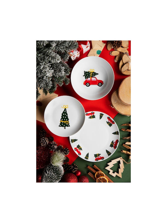 Excelsa Set Weihnachtliche Geschirr Porzellan Mehrfarbig 18Stück