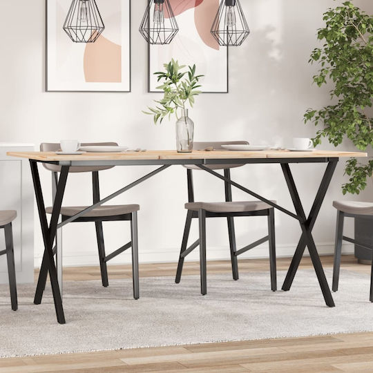 vidaXL Stand de masă din Fontă Negru 120x60x73cm