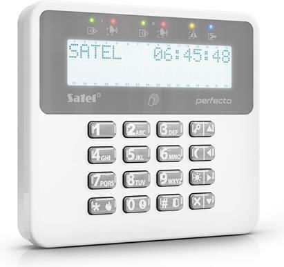Satel Wireless Security Access-Control Keypad with Screen White PRF-LCD-A2