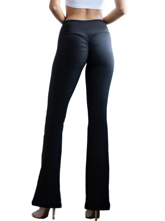 Axidwear Hohe Taille Damen-Sweatpants Ausgestellt BLACK