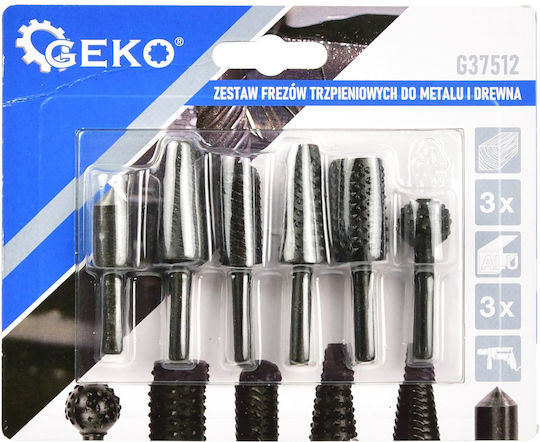 Geko Φρέζα HSS για Μέταλλο \ Ξύλο \ Αλουμίνιο 6mm