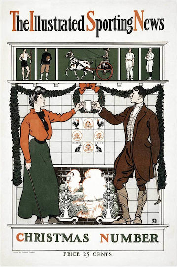 The Illustrated Sporting News. Christmas Number (ca. 1890– 1900) By Edward Penfield Painting on Canvas 80x120cm