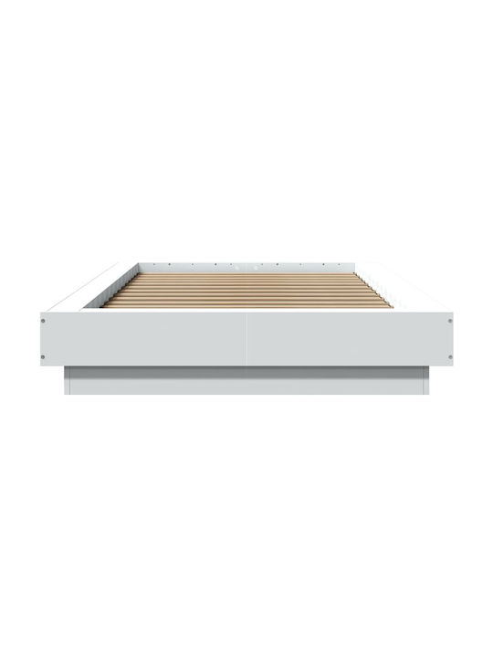 Υπόστρωμα Pat Single Din Lemn Alb Cu Plăci Pentru Saltea 90x200cm
