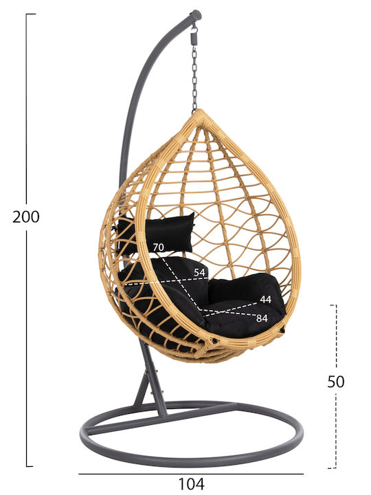 Gracie Φωλιά με Βάση Rattan Μ104xΠ104xΥ200cm Μπεζ Gracie Φωλιά με Βάση Rattan Μ104xΠ104xΥ200cm Μπεζ