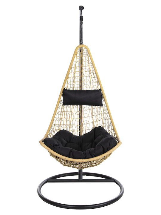 Millie Κρεμαστή Κούνια Φωλιά με Μαξιλάρι Rattan Καφέ Μ95xΠ95xΥ195cm