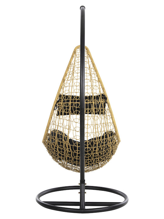 Millie Κρεμαστή Κούνια Φωλιά με Μαξιλάρι Rattan Καφέ Μ95xΠ95xΥ195cm