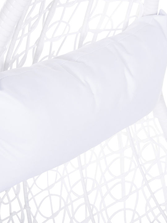 Millie Leagăn cu bază și pernă Rattan Alb L95xL95xH195cm