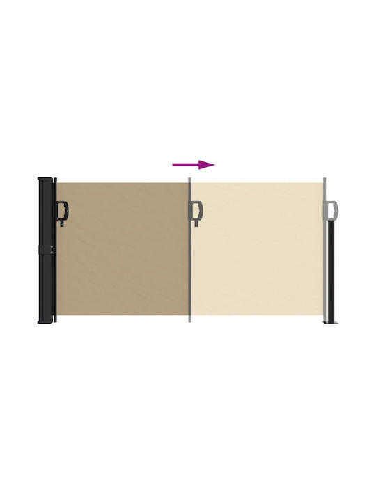 vidaXL Terrace Sideway Sunshade Roller Beige 1x5cm