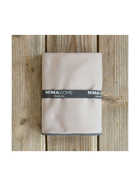 Nima Riva Microfiber Beige Gym Towel 50x90cm