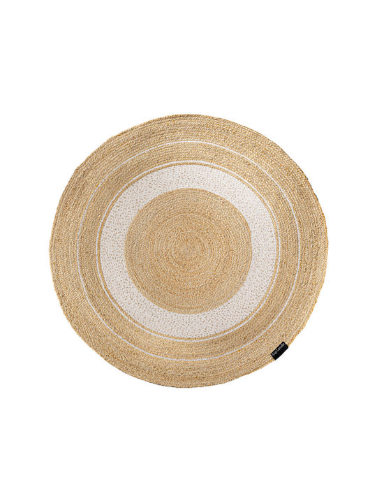 Guy Laroche Majestic Teppich Rund Sommer aus Jute Beige
