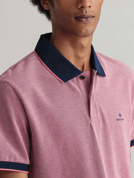 Gant Pique Polo Blouse Pink