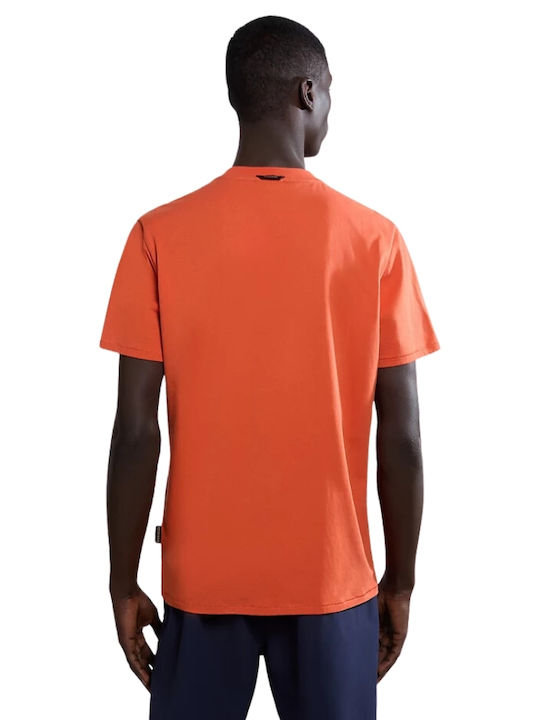 Napapijri Turin T-shirt Bărbătesc cu Mânecă Scurtă Orange Burnt