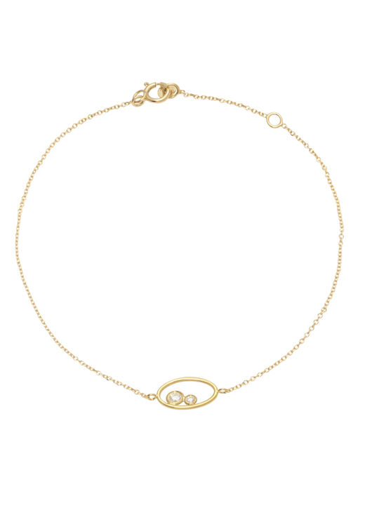 Kontopoulos Damen Armband aus Gold 14K mit Diamant