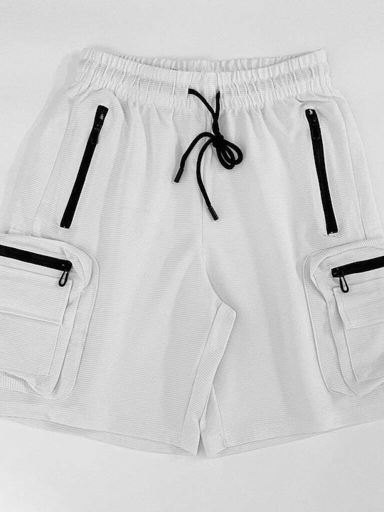 Ustyle Men's Shorts Cargo White