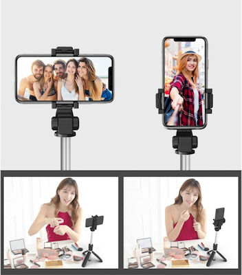 Tech-Protect L02S Selfie Stick Τρίποδο Κινητού με Bluetooth Μαύρο