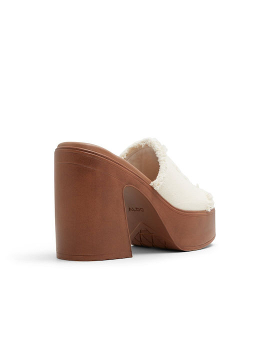 Aldo Heel Mules Beige